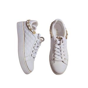 Guess Woman’s 6M Shoes White Gold GWBRISCO-SS New